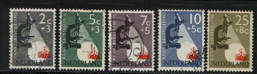 NEDERLAND 1955 Kankerbestr. Serie 661-665 Used # 1183 - Gebruikt