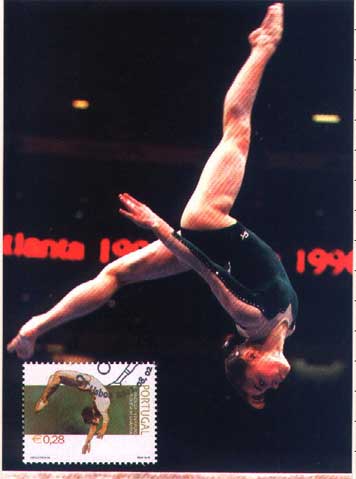 Portugal Gymnastics 2002 Atlanta Olympics Maximum Postcard / Gymnastique Portugal 2002 Carte Maximum - Gymnastique