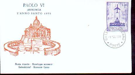 VATICAN ENVELOPPE  SOUVENIR Num.yvert PA 45 - Autres & Non Classés