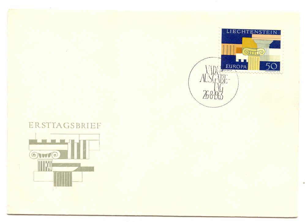 FDC Liechtenstein Europa 1963 - 1963