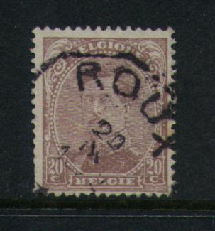 140 Met Telegraafstempel  ROUX - 1915-1920 Alberto I