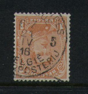 135 Met Stempel POSTES MILITAIRES BELGIQUE 5 - 1915-1920 Albert I