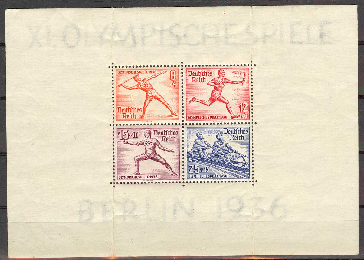 Allemagne. Jeux Olympiques Berlin 1936. Football, Escrime, Aviron, Equitation, Gymnastique, Plongeon. - Other & Unclassified