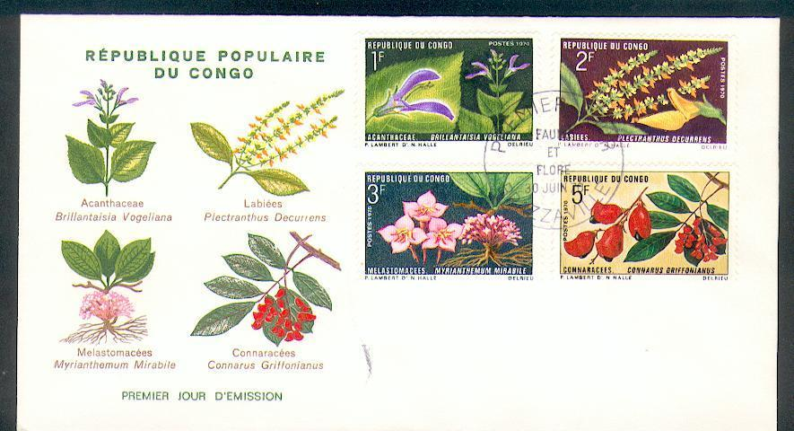 FDC -Fleurs Du Congo Du 30.6.1970 - Other & Unclassified