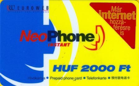 Hungary - Internet & Prepaid Card - Neophone 2000 Ft - Hungría