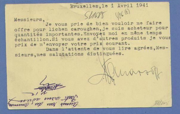 426(2) Op Postkaart, Cirkelstempel BRUSSEL Op 1/4/41 Naar France ,met Censuur + Stempel RETOUR A L´ENVOYEUR - Weltkrieg 1939-45 (Briefe U. Dokumente)