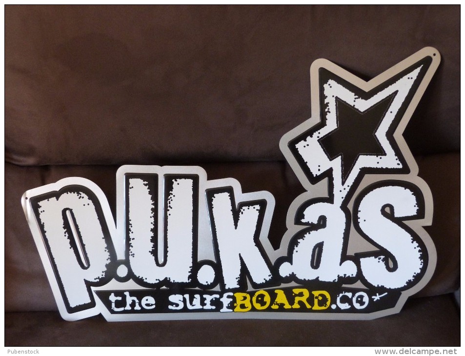 Plaque Métal "PUKAS" The Surfboard.Co - Placas En Aluminio (desde 1961)