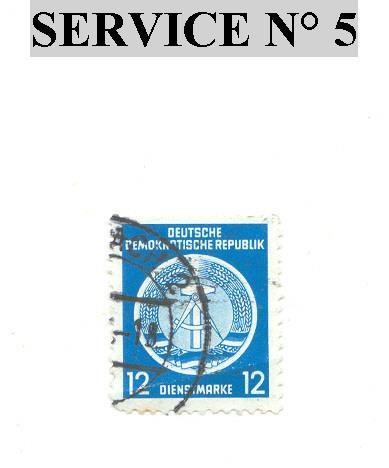 Allemagne Orientale  Service N° 5 - Other & Unclassified