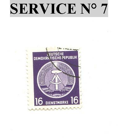 Allemagne Orientale  Service N° 7 - Other & Unclassified