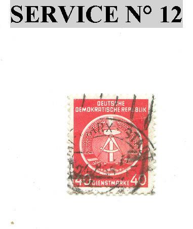 Allemagne Orientale  Service N°12 - Autres & Non Classés
