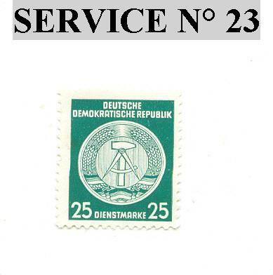 Allemagne Orientale  Service N°23 - Altri & Non Classificati