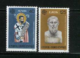 CYPRUS 1980 MNH Stamps Europe 520-521 # 2262 - 1980