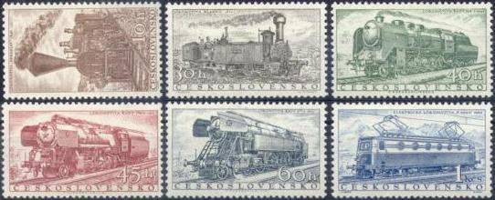 TCHECOSLOVAQUIE Poste  875 à 880 ** MNH La Série Culte De 1956 Locomotives (CV 40 €) - Nuevos