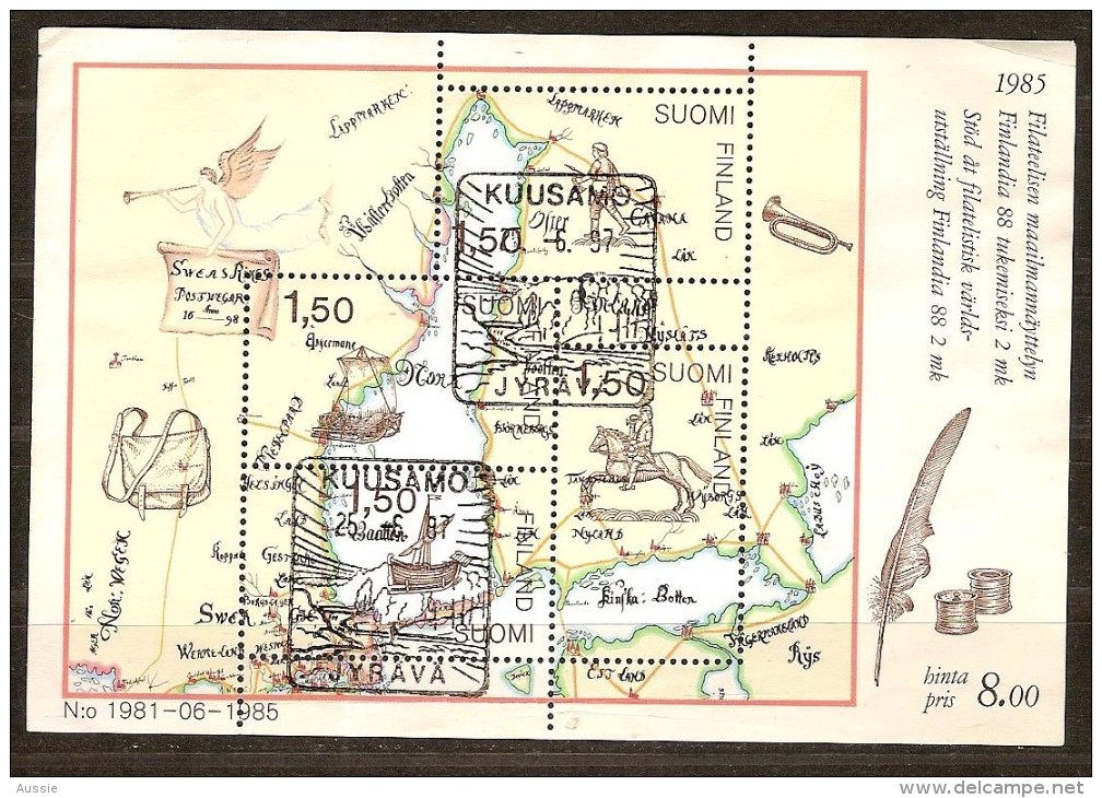Finland Finlande 1985 Yvertnr Bloc 1 (°) Used  Bateaux Boten Ships Cote 16,50 Euro - Blokken & Velletjes