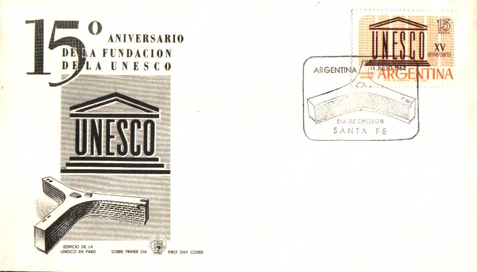 Argentine 1962  Fdc Aérien Anniversaire Unesco - UNESCO