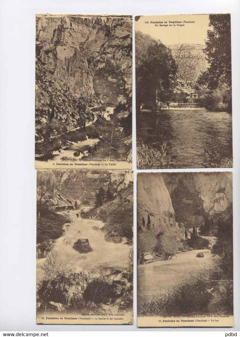 84 . Fontaine De Vaucluse . Isle Sur Sorgue . 32 Cartes ( 27 CPA Issues De Carnets En Partie, 5 CPSM ) . - L'Isle Sur Sorgue