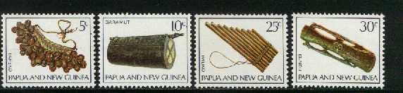 PAPUA NEW GUINEA 1969 MNH Stamps Music Instruments 167-170 # 2233 - Music