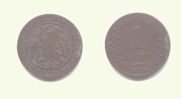 1  CENT 1878 - 1849-1890 : Willem III