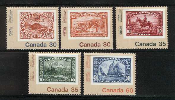 CANADA 1982 MNH Stamp Exposition  822-826 # 2350 - Unused Stamps
