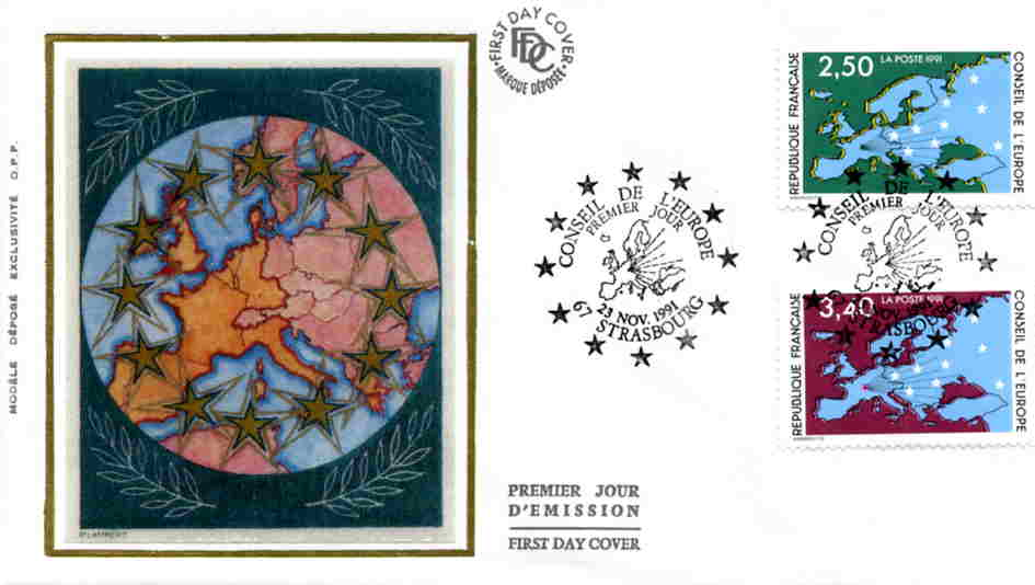 FRANCE FDC 23/11/91 YV 106/107 - 1990-1999