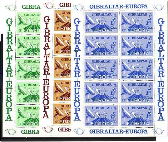 GIBRALTAR  EUROPA - 1979   3 Sheet - MNH - 1979