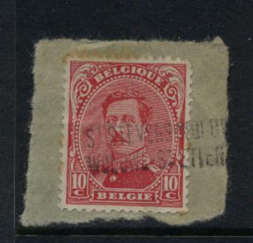 138 Op Fragment Met Naamstempel  ST-STEVENS-WOLUWE / WOLUWE-ST-ETIENNE (noodstempel) - 1915-1920 Albert I