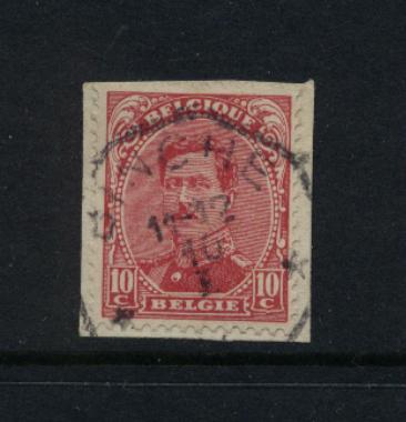 138 Op Fragment Met Telegraafstempel BINCHE - 1915-1920 Albert I