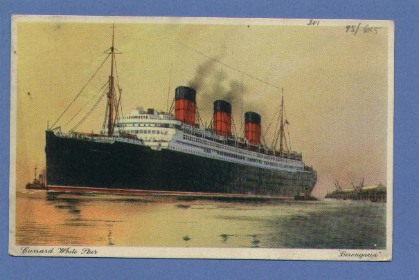 G.B. 221 Op Postkaart " Cunard White Star" Met Stempel SOUTHHAMPTON / PAQUEBOT Op 5/10/1937 - Lettres & Documents