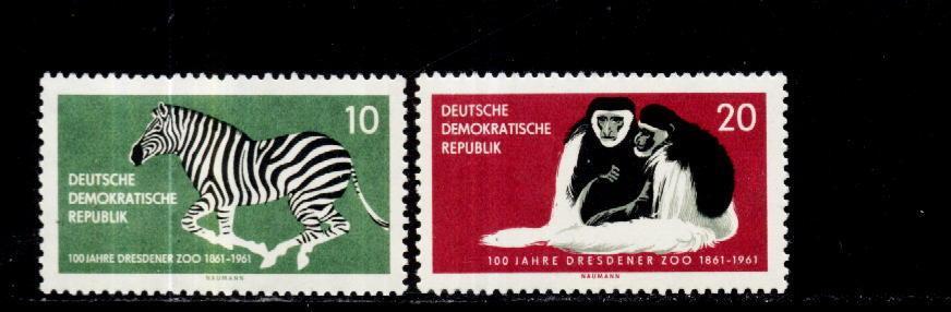 Allemagne Orientale 1961 - Yv.nos. 538/9 Neufs** - Chimpancés