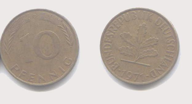 10 PFENNIG 1971 G - 10 Pfennig