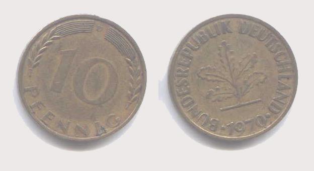 10 PFENNIG 1970 D - 10 Pfennig