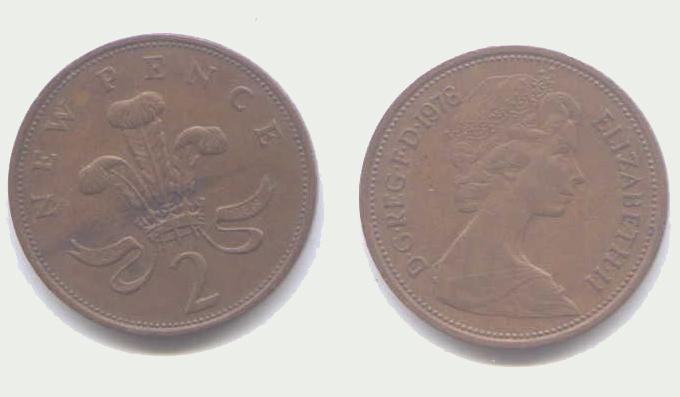 2 NEW PENCE 1978 - 2 Pence & 2 New Pence