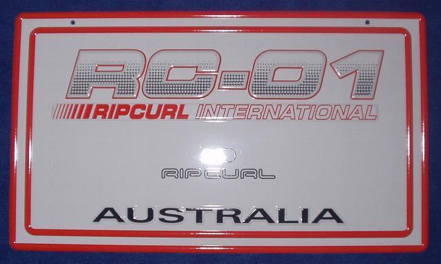 Plaque Métal "RIPCURL" Australia. - Plaques En Tôle (après 1960)