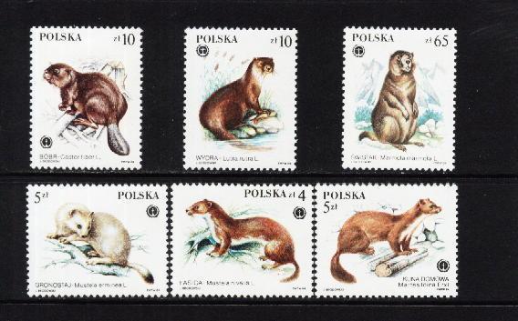 C2542 - Pologne 1984 - Yv.no.2758/63 Neufs** - Rodents