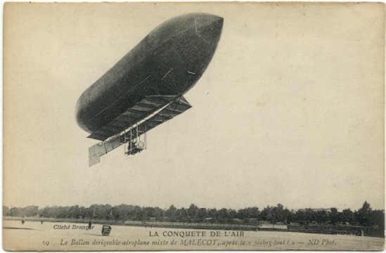 Le Ballon Dirigeable-aéroplane Mixte De MALECOT - Balloons