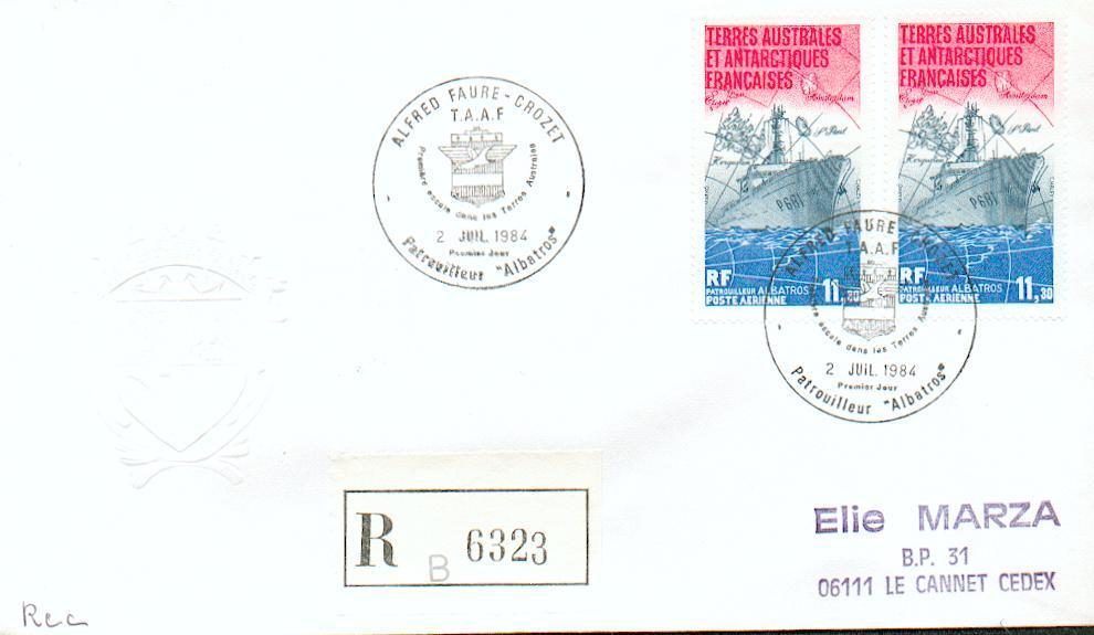 Lot 175  - FDC 2/07/84 - Sur PA 84 Ayant Circulé AR - FDC