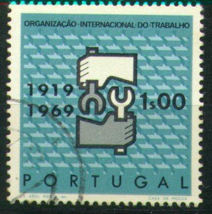 #1788 - Portugal/Cinquantenaire OIT Yvert 1057 Obl - OIT