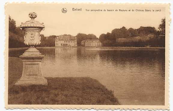 Beloeil - Vue Perspective Du Bassin De Neptune Et Du Château (dans Le Parc) - Beloeil