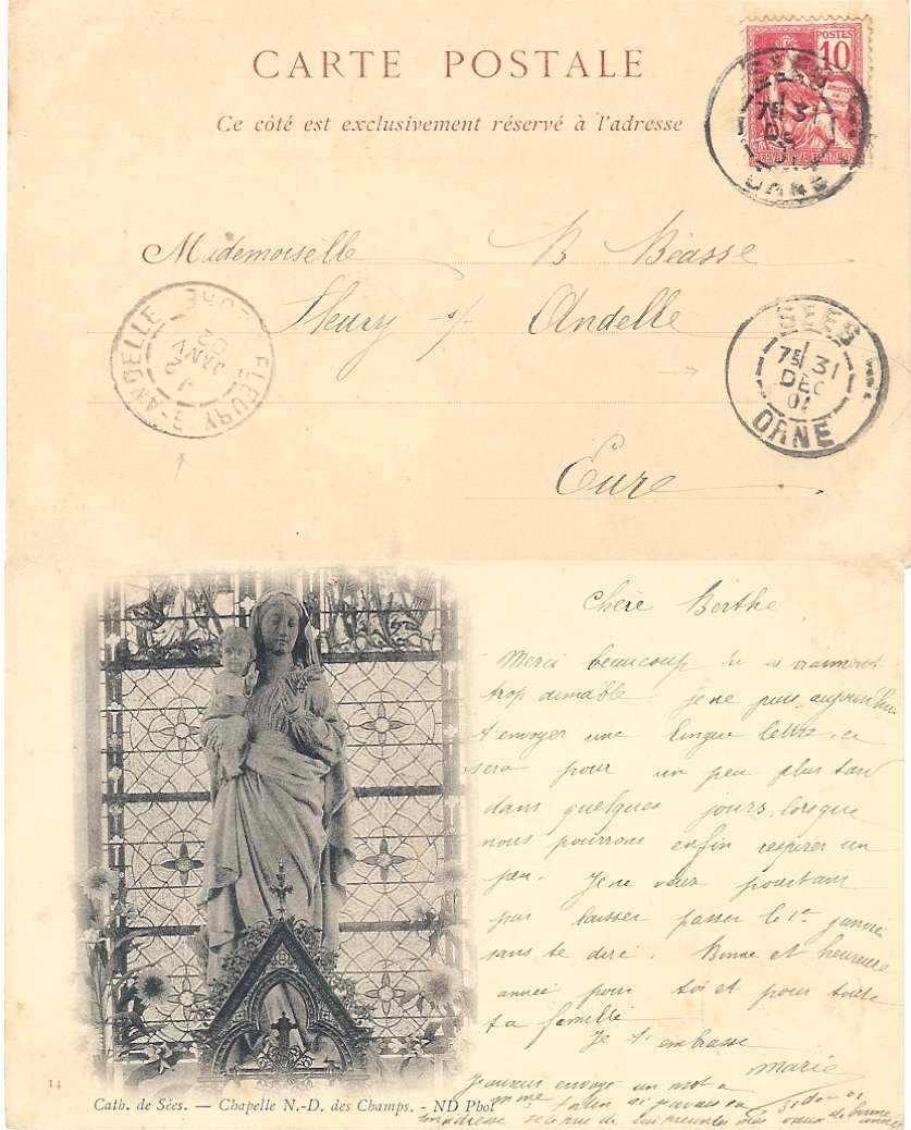 Sées Chapelle N.D Des Champs ND Photo 1901 - Sees