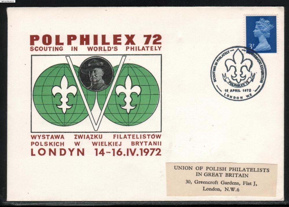 GB POLONICA 1972 POLPHILEX 72 SCOUTING NUMISMATIC EXHIBITION COVER Scouts Girl Guides Poland Polska ZFP Pologne Polen - Briefe U. Dokumente