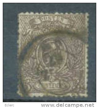 BELGIQUE  COB  25 Oblitéré.ATTENTION!! Timbre Defectueux, Aminci, Déchiré.  Cote : 85 € - 1866-1867 Coat Of Arms