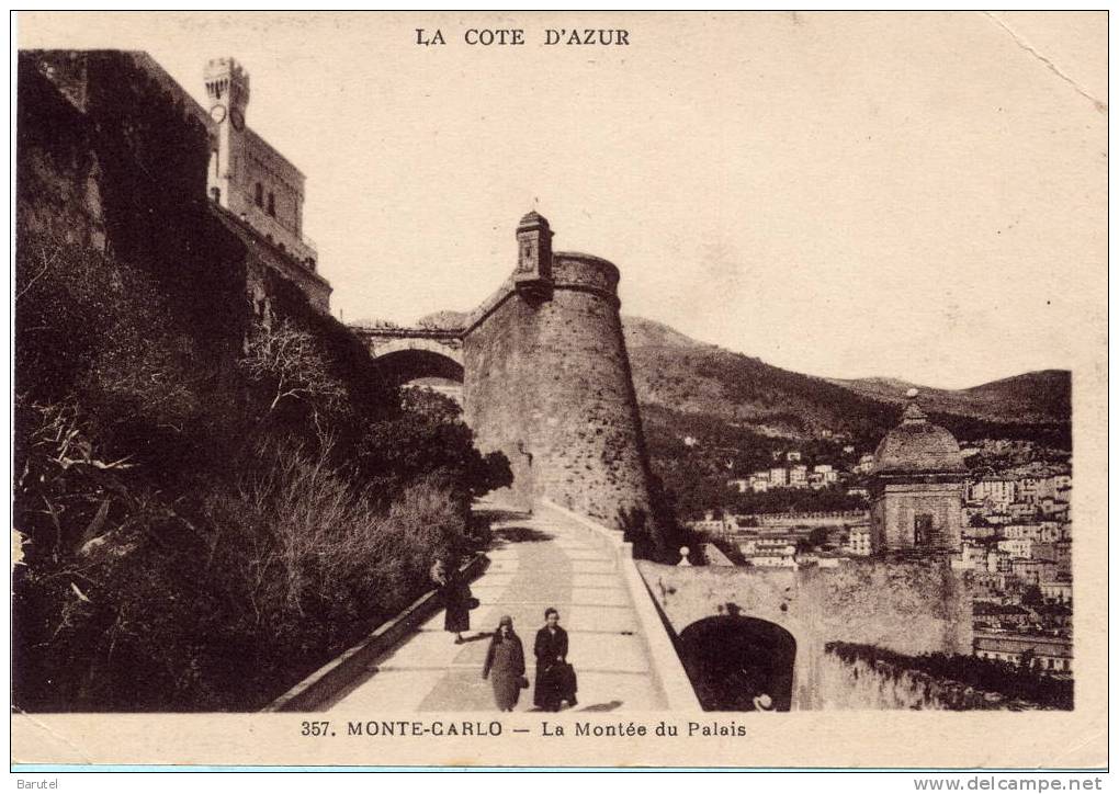 MONTE CARLO [Monaco] - La Montée Du Palais - Prinselijk Paleis