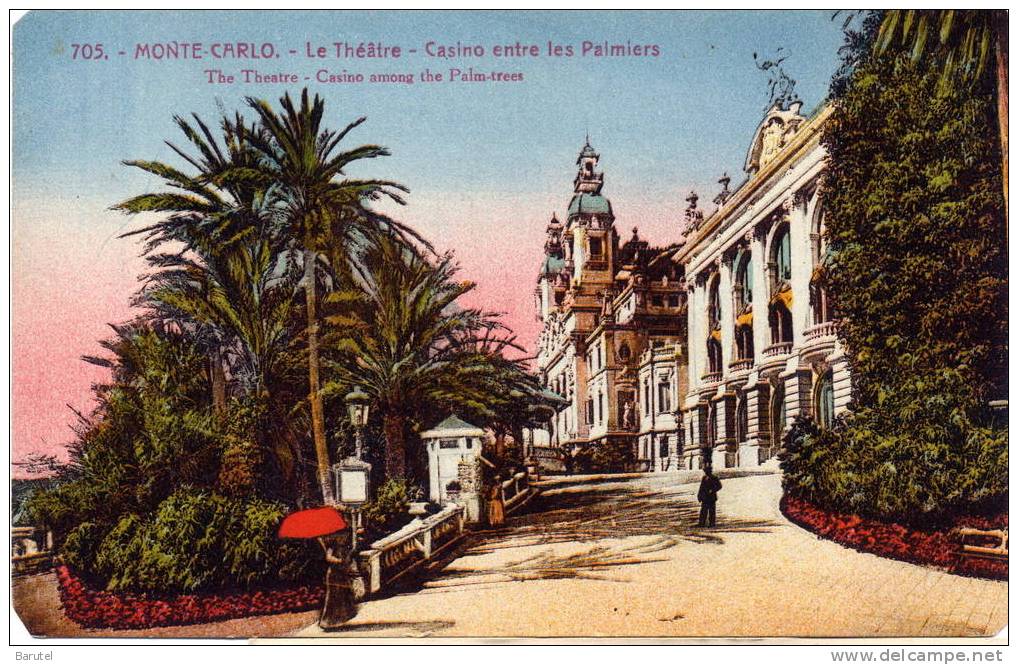 MONTE CARLO [Monaco] - Le Théâtre. Casino Entre Les Palmiers - Teatro D'opera