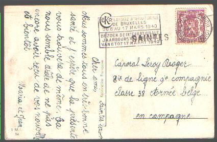 479 Op Postkaart Met Naamstempel  SAINTES - Linear Postmarks