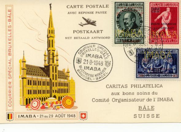 COURRIER SPECIAL BRUXELLES - BALE : 21 à 290AOUT 1948  - IMABA :  PR 86*8 - Sonstige & Ohne Zuordnung