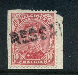 138 Op Fragment Met Naamstempel  RESSAIX (noodstempel) - 1915-1920 Albert I