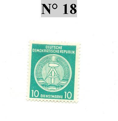 Timbre D´allemagne DDR Service N° 18 - Autres & Non Classés