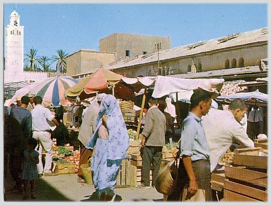 Carte Postale D´Algérie : BIKRA : Le Marché - Other & Unclassified