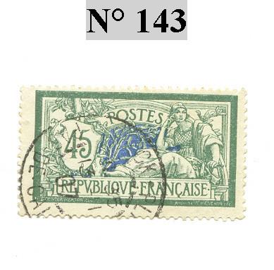 Timbre De France Type Merson N° 143 - 1900-27 Merson