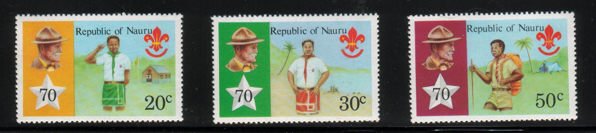 NAURU 1978 SCOUTS SET OF 3 NHM - Nauru